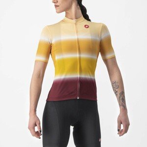 CASTELLI Cyklistický dres s krátkym rukávom - DOLCE LADY - bordová/žltá L
