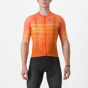 CASTELLI Cyklistický dres s krátkym rukávom - CLIMBER'S 3.0 - oranžová XL