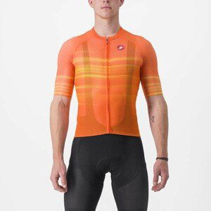 CASTELLI Cyklistický dres s krátkym rukávom - CLIMBER'S 3.0 - oranžová 2XL