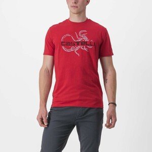 CASTELLI Cyklistické tričko s krátkym rukávom - FINALE TEE - červená XL