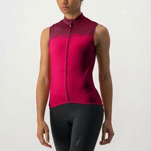 CASTELLI Cyklistický dres bez rukávov - VELOCISSIMA LADY - bordová/červená XS