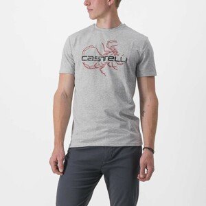 CASTELLI Cyklistické tričko s krátkym rukávom - FINALE TEE - šedá 2XL