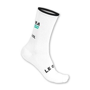 LE COL Cyklistické ponožky klasické - BORA HANSGROHE 2023 - biela L-XL