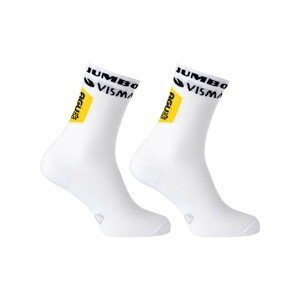 AGU Cyklistické ponožky klasické - JUMBO-VISMA 2023 - biela L-XL