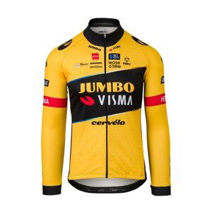 AGU Cyklistický dres s dlhým rukávom letný - JUMBO-VISMA 2023 - čierna/žltá 2XL