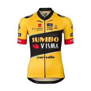 AGU Cyklistický dres s krátkym rukávom - JUMBO-VISMA 23 LADY - žltá/čierna S