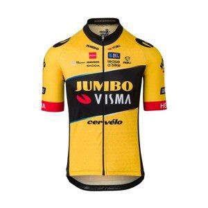 AGU Cyklistický dres s krátkym rukávom - JUMBO-VISMA 2023 - žltá/čierna 2XL