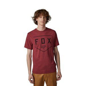 FOX Cyklistické tričko s krátkym rukávom - SHIELD - bordová