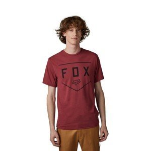 FOX Cyklistické tričko s krátkym rukávom - SHIELD - bordová 2XL