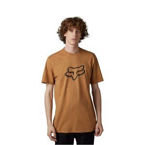 FOX Cyklistické tričko s krátkym rukávom - LEGACY FOX HEAD - hnedá L