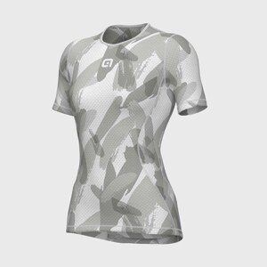 ALÉ Cyklistické tričko s krátkym rukávom - BRUSH INTIMO LADY - biela/šedá M