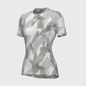 ALÉ Cyklistické tričko s krátkym rukávom - BRUSH INTIMO LADY - biela/šedá XS