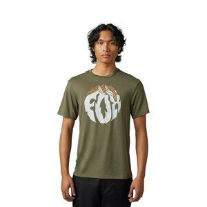 FOX Cyklistické tričko s krátkym rukávom - TURNOUT - zelená L