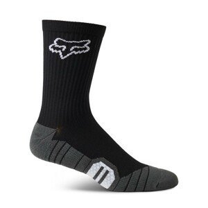 FOX Cyklistické ponožky klasické - RANGER CUSHION - čierna/šedá L-XL