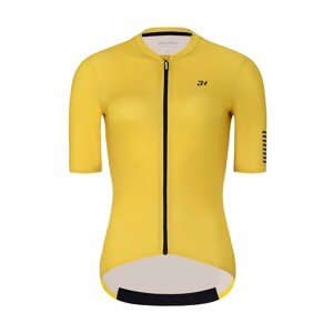 HOLOKOLO Cyklistický dres s krátkym rukávom - VICTORIOUS LADY - žltá 2XL