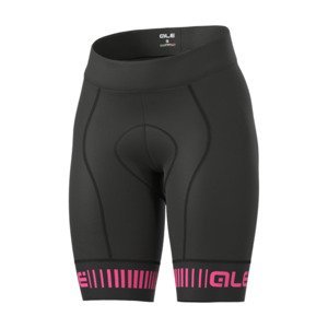 ALÉ Cyklistické nohavice krátke bez trakov - GRAPHICS PRR STRADA LADY - čierna/ružová 3XL