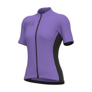 ALÉ Cyklistický dres s krátkym rukávom - SOLID COLOR BLOCK - fialová S