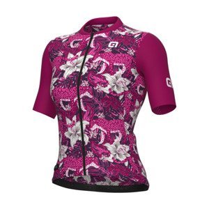 ALÉ Cyklistický dres s krátkym rukávom - HIBISCUS PR-E - fialová M