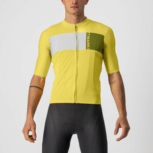 CASTELLI Cyklistický dres s krátkym rukávom - PROLOGO VII - ivory/žltá XL