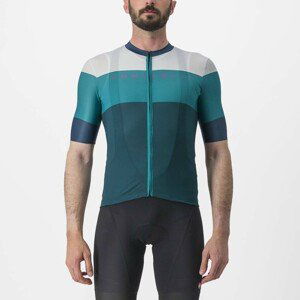 CASTELLI Cyklistický dres s krátkym rukávom - SEZIONE - zelená 3XL