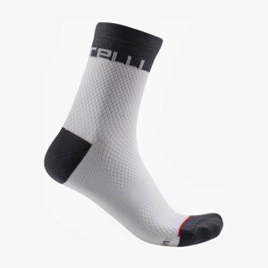 CASTELLI Cyklistické ponožky klasické - VELOCISSIMA 12 LADY - čierna/biela L-XL