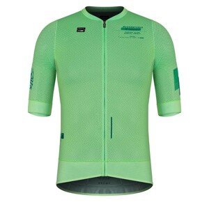 GOBIK Cyklistický dres s krátkym rukávom - CARRERA 2.0 - svetlo zelená L
