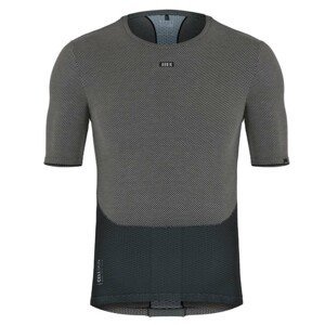 GOBIK Cyklistické tričko s krátkym rukávom - CELL SKIN - šedá/čierna