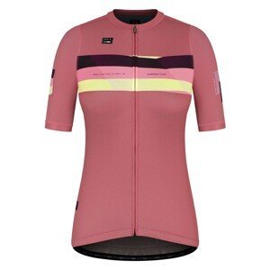 GOBIK Cyklistický dres s krátkym rukávom - STARK LADY - bordová/žltá/ružová 2XL