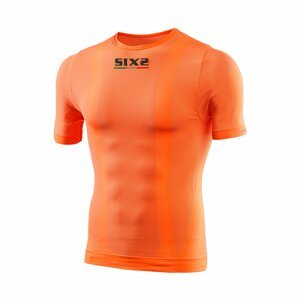 SIX2 Cyklistické tričko s krátkym rukávom - TS1 C - oranžová S