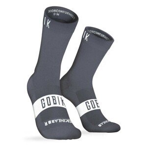 GOBIK Cyklistické ponožky klasické - PURE - šedá L-XL