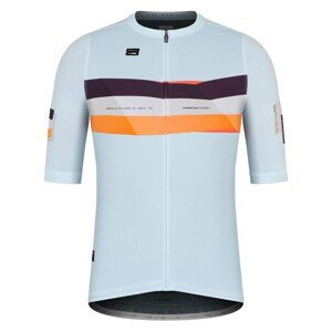 GOBIK Cyklistický dres s krátkym rukávom - STARK - oranžová/bordová/svetlo modrá 2XL