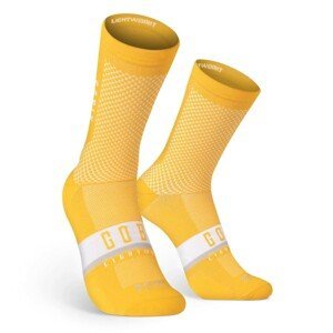 GOBIK Cyklistické ponožky klasické - LIGHTWEIGHT - žltá L-XL