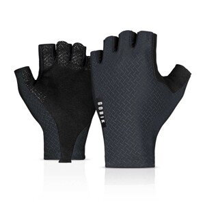 GOBIK Cyklistické rukavice krátkoprsté - BLACK MAMBA - šedá/čierna