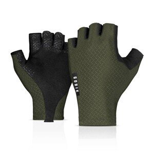 GOBIK Cyklistické rukavice krátkoprsté - BLACK MAMBA - čierna/zelená