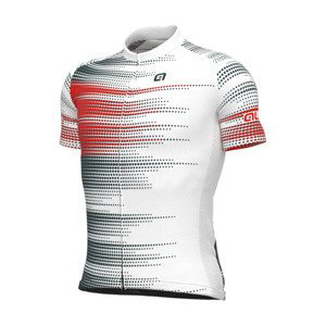 ALÉ Cyklistický dres s krátkym rukávom - SOLID TURBO - biela XL