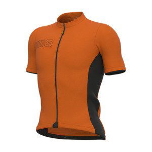 ALÉ Cyklistický dres s krátkym rukávom - SOLID COLOR BLOCK - oranžová XL