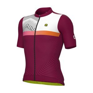 ALÉ Cyklistický dres s krátkym rukávom - ZIG ZAG PR-S - fialová XL