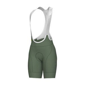 ALÉ Cyklistické nohavice krátke s trakmi - MAGIC COLOUR PR-E - zelená M
