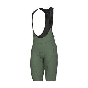ALÉ Cyklistické nohavice krátke s trakmi - MAGIC COLOUR PR-E - zelená S