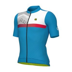 ALÉ Cyklistický dres s krátkym rukávom - ZIG ZAG PR-S - modrá L