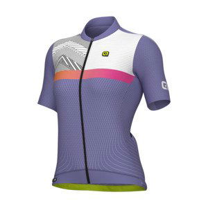 ALÉ Cyklistický dres s krátkym rukávom - ZIG ZAG PR-S - fialová L