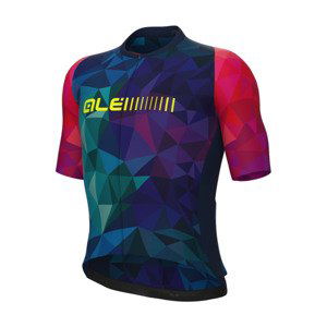 ALÉ Cyklistický dres s krátkym rukávom - VALLEY PR-E - modrá S