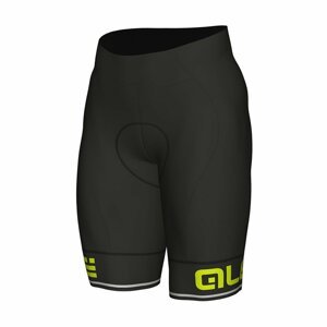 ALÉ Cyklistické nohavice krátke bez trakov - CORSA - čierna/žltá L