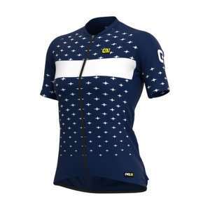 ALÉ Cyklistický dres s krátkym rukávom - PRR STARS LADY - modrá/biela S