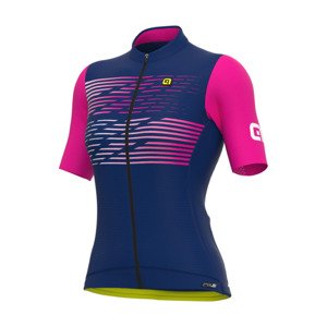 ALÉ Cyklistický dres s krátkym rukávom - PR-S LOGO LADY - fialová/ružová M