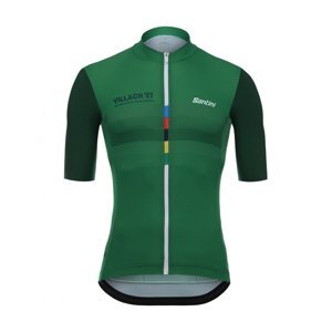SANTINI Cyklistický dres s krátkym rukávom - CROWN - zelená L