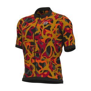 ALÉ Cyklistický dres s krátkym rukávom - OFF ROAD - GRAVEL WOODLAND - červená M