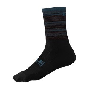 ALÉ Cyklistické ponožky klasické - SCANNER - čierna/modrá