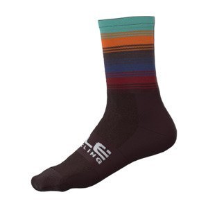 ALÉ Cyklistické ponožky klasické - MUD - bordová