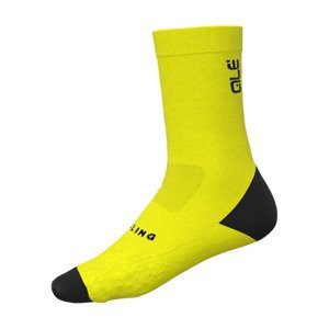 ALÉ Cyklistické ponožky klasické - DIGITOPRESS - žltá 36-39